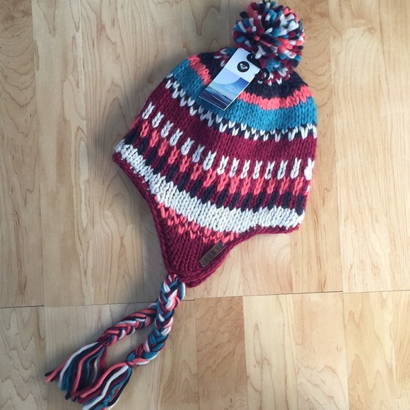 hanging down part of a winter cap